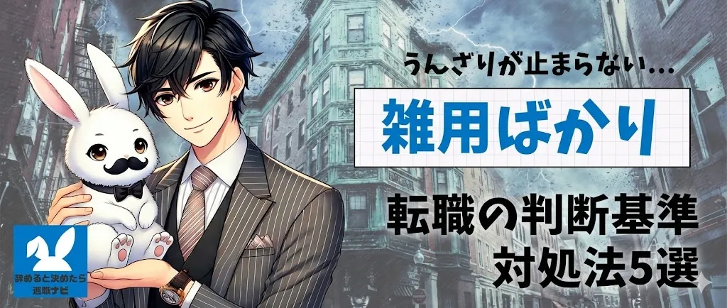 雑用ばかりの仕事にうんざり？転職の判断基準＆取るべき対処法5選とは？