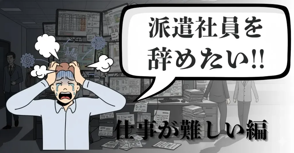 派遣の仕事が難しい…辞めたいと思った時どうする？現実解と円満退職ルートを徹底解説【2025年最新版】