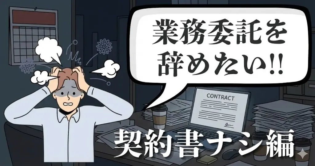 業務委託で契約書なしでも辞めたい？フリーランスのトラブル回避法と退職代行を使う安全手順を解説【2025年最新版】