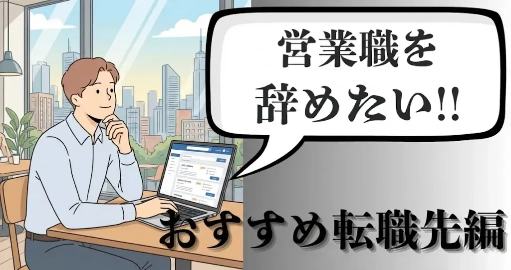 営業を辞めたい人におすすめ転職先は？強みを活かした選び方とストレス要因の対処法を徹底解説【2025年最新版】