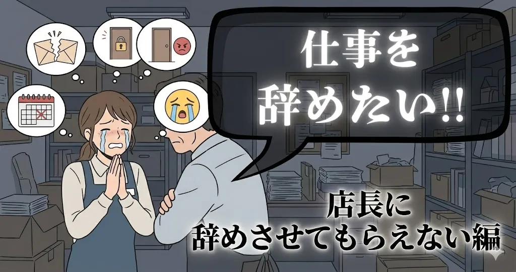 バイトを辞めたいのに店長に辞めさせてもらえない…どうする？断られない伝え方を徹底解説【2025年最新版】