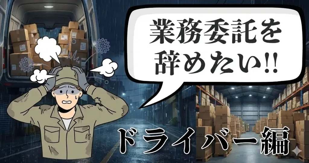 軽貨物の業務委託ドライバーを辞めたい…辞める理由や契約解除は違法？安全な手順を徹底解説【2025年最新版】