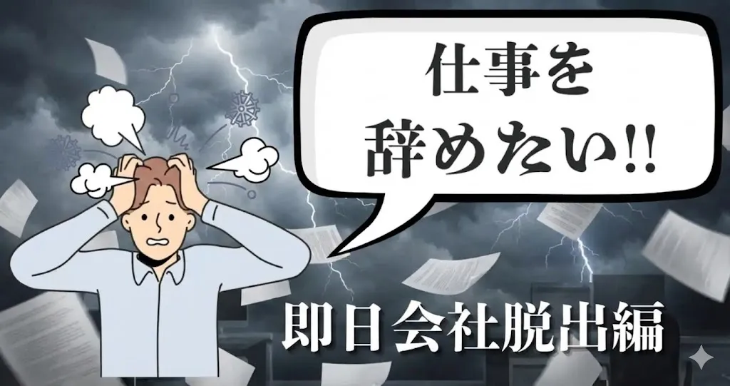 仕事を今すぐ辞めたい場合に即日退職は可能？違法にならない方法と会社への伝え方と注意点を解説【2025年最新版】