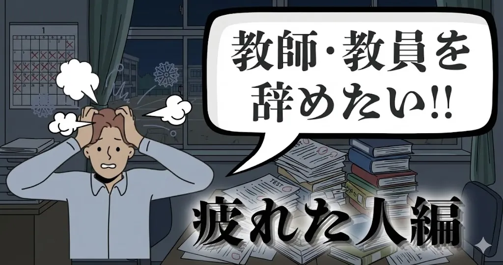 教師・教員を辞めたい…疲れた人の安全退職方法とは？その後の再起手順を徹底解説【2025年最新版】