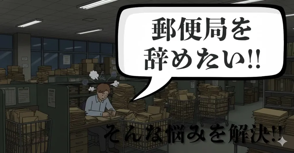 郵便局を辞めたい…辞める理由は？後悔しない退職手順と次の仕事の選び方を徹底解説【2025年最新版】