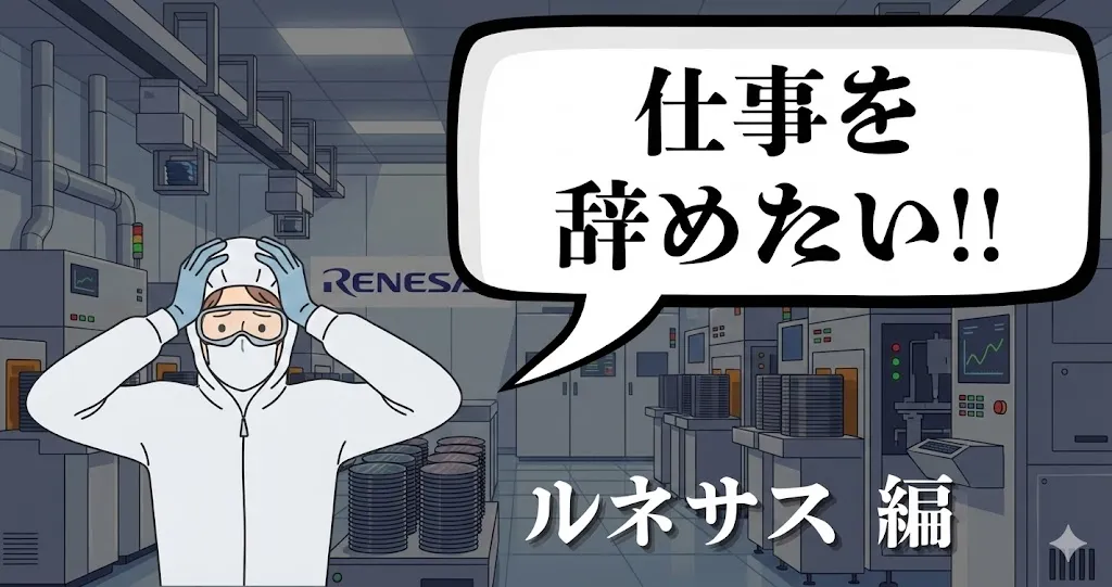 ルネサスを辞めたいのは甘え？激務とリストラの恐怖から即日脱出する唯一の解決策を徹底解説！