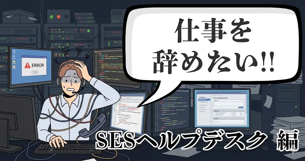 SESのヘルプデスクを辞めたい！スキル不足の焦りと客先常駐の地獄から即日脱出する解決策とは？