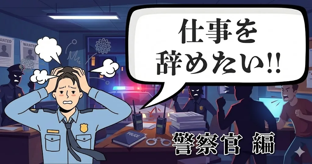 警察官を辞めたいのは甘え？辛い実態と後悔しない退職・転職方法を徹底解説！