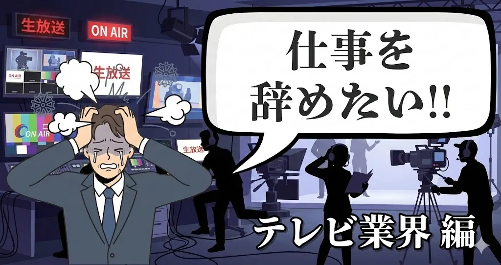 テレビ業界を辞めたいのは甘え？地獄の実態を退職代行と給付金で安全に突破する秘策を解説！