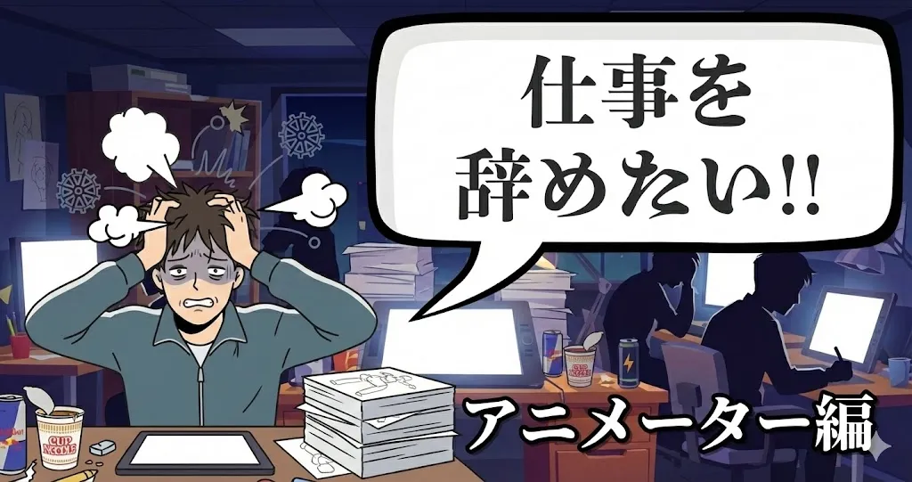 アニメーターを辞めたいのは甘え?1枚数十円の地獄から給付金で脱出し転職する手順を解説!