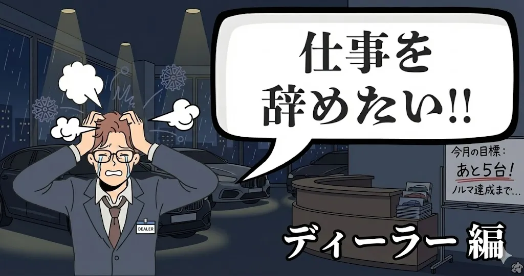 ディーラーを辞めたいのは甘えじゃない!ノルマの実態と給付金で人生を乗り切る方法とは?