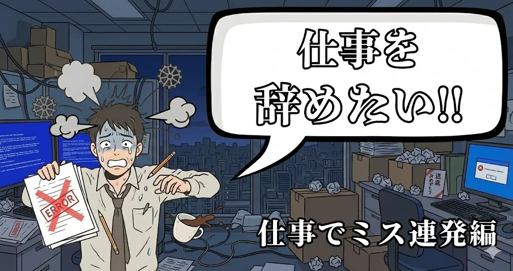 仕事でミス連発…もう辞めたい。自信を失った時の対処法とおすすめ退職代行15選を解説！