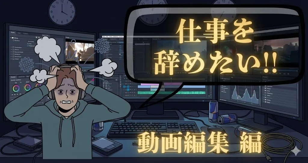 動画編集を辞めたいのは甘え?低単価と修正の嵐を突破しQOLを爆上げする転換術を解説!