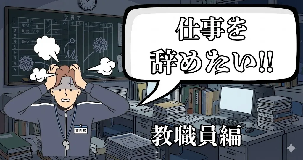 「教員の仕事を辞めたい」と言えない時の解決策とは？おすすめ退職代行会社と生活を守る給付金制度を解説！