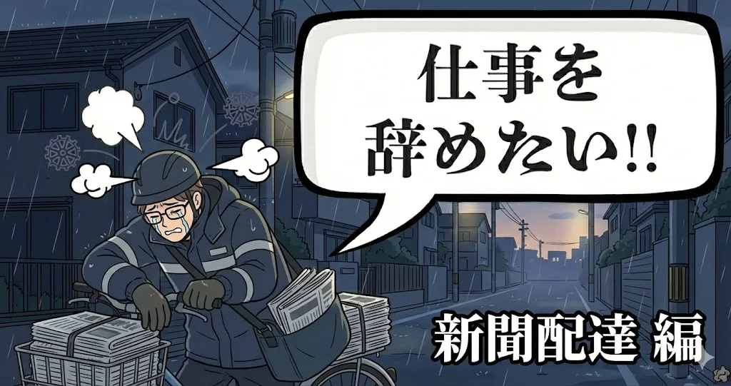 新聞配達を辞めたいのは甘えじゃない!深夜勤務の実態と給付金で人間らしい生活に戻る方法とは?