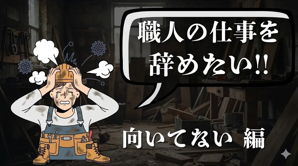 職人を辞めたいのは向いてないから？おすすめ退職代行サービス15選と理想の辞め方を徹底解説