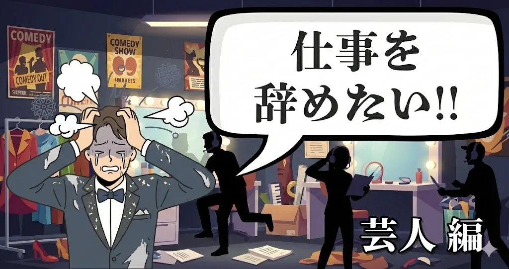 芸人を辞めたいのは逃げ?事務所の縛りも退職代行と給付金で突破しリスタートする秘策を解説!